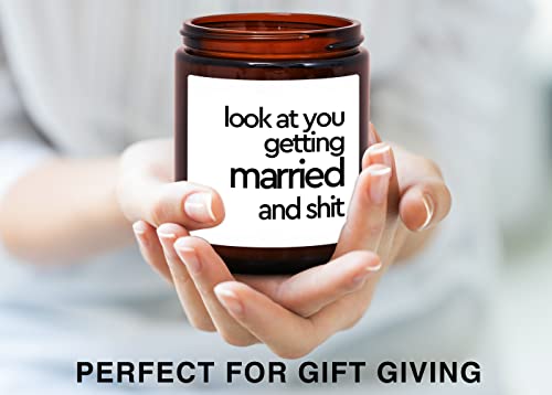 Scented Candle, Look At You Getting Married Candles Gifts For Women, Sister, Besties, Bff, Soy Candles For Home Scented, Home Decorations, Aromatherapy Candles, Amber Jar Candles(B007) #TOP3