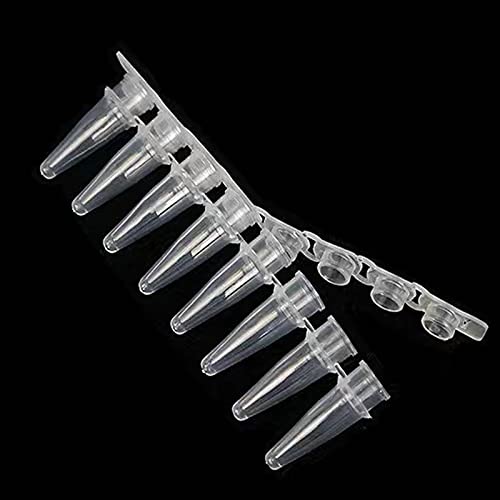 Pcr Tubes - Pcr 0.2Ml Thin Wall With Flat Cap, Strip Of 8 Tubes,Dnase/Rnase Free,Pack Of 125(Cap Included) #TOP5