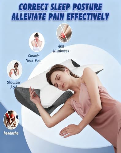 Cyqfei Sleep Apnea Pillow - Stop Snoring, Fix Your Obstructive Sleep Apnea at It's Root Cause, Adjustable Cervical Neck Pillow Cozy Sleeping for Side, Back and Abdomen Sleepers (Grey) - Image 4