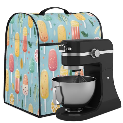 Coffee Maker Cover Summer Ice Cream Kitchen Appliance Covers Small Appliance Covers Blender Cover Juicer Cover Dust Covers for Kitchen Appliances with Top Handle and Pockets,Washable,B808