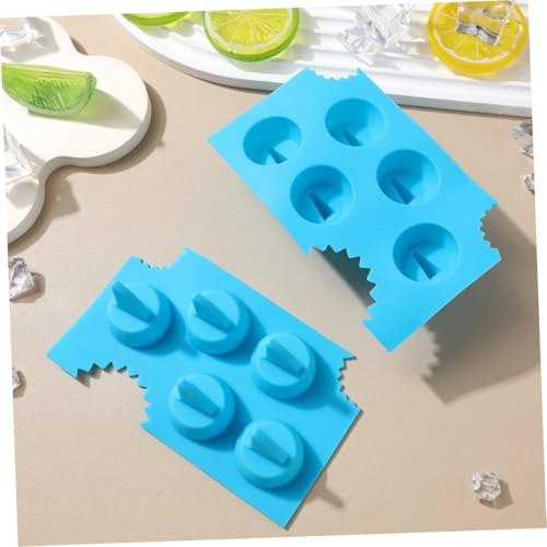 Molde de silicona para cubitos de hielo alveolo aleta de tiburón 3 pzas miniatura 4