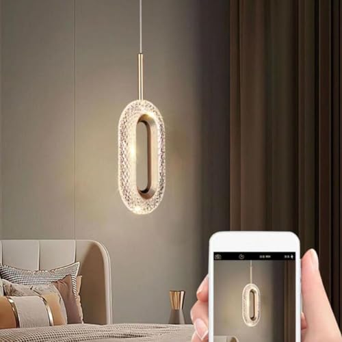 Lampe cuisine LED blanche elliptique suspension luminaire de bar - 5