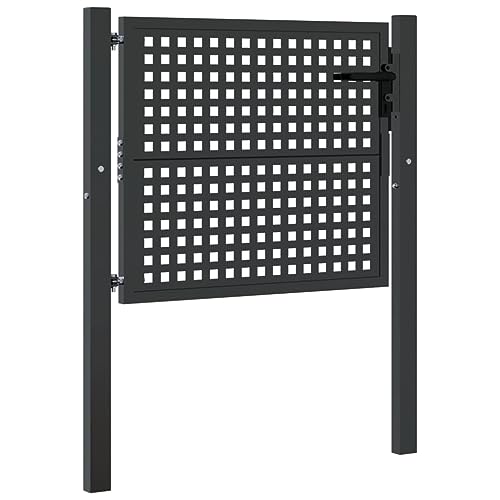 vidaXL Gartentor Anthrazit 105x75 cm Stahl