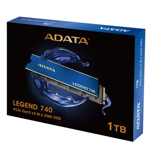 Image of ADATA Legend 740 1TB PCIe Gen3 x4 NVMe 1.3 M.2 2280 Internal Solid State Drive SSD Up to 2,500 MB /s (ALEG-740-1TCS)