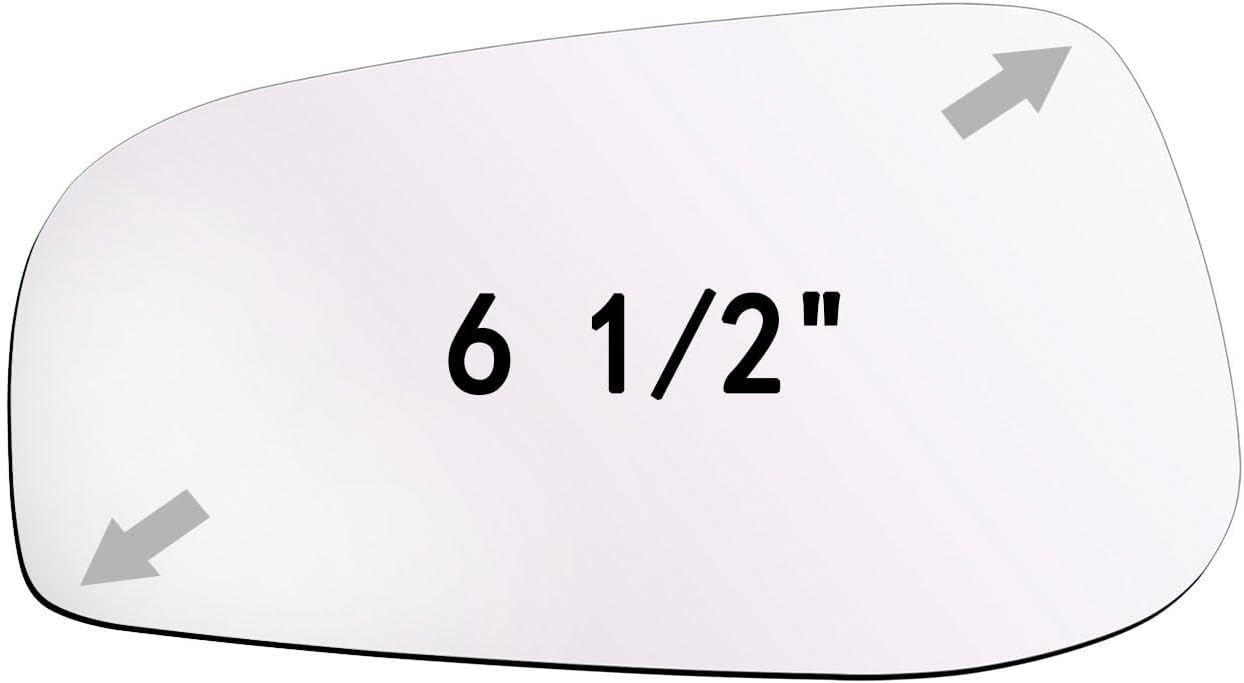 ReYee Driver Left Side Mirror Glass fit for 2004-2006 Volvo S60 S80 V70 | No Backing Plate Flat Including Adhesive Side Mirror Glass Replacement