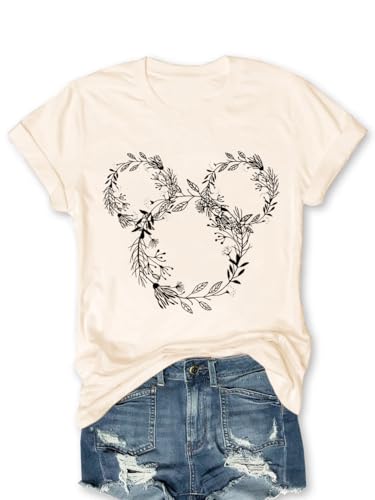Image of Magic Kingdom Castle Shirt Holiday Short Sleeve Boho Clothes for Women
