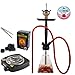 Produktbild Shisha Set mit Shisha Amy Aero-X Klick II, Kohleanzünder, Naturkohle, Kaminkopf, Dampfsteine und eine kleine Überraschung (Blau / Chrome)
