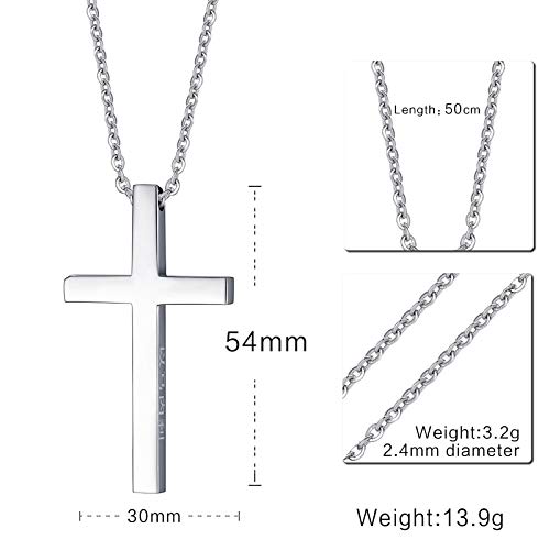 Collier pendentif croix simple pour hommes avec chaîne discrète - 5