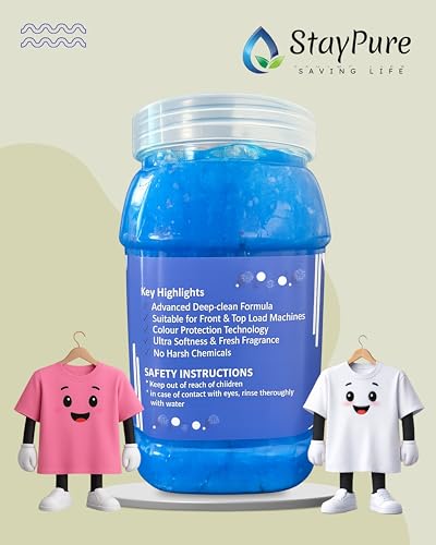 Image of StayPure Readymix Liquid Detergent Concentrate | Powerful Stain Removal, Fabric-Safe Liquid Detergent for Machine & Hand Wash