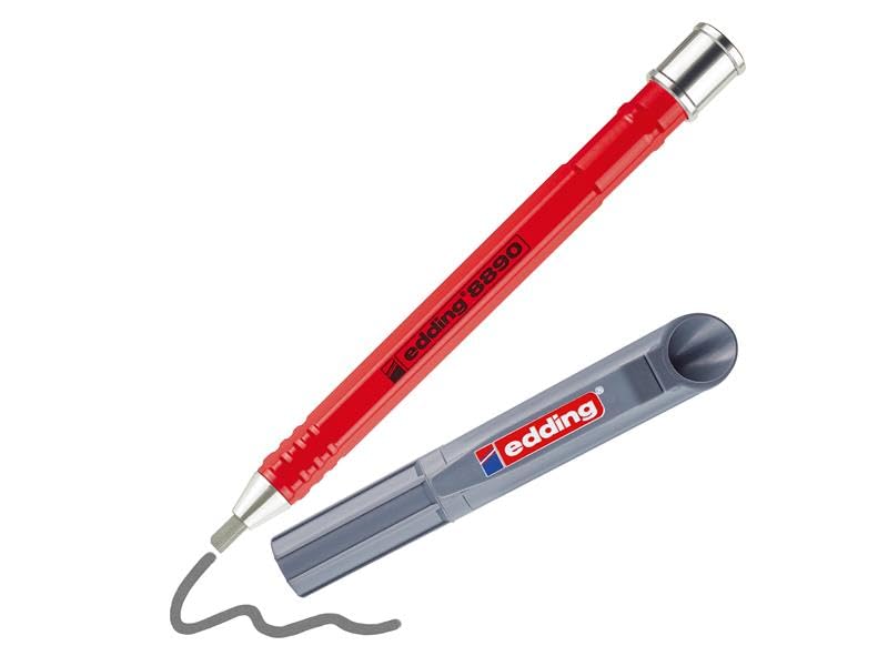 edding 850 Permanentmarker - schwarz - 5 Stifte - Keil-Spitze 5-15 mm - für breite Markierungen - wasserfest, schnell-trocknend, wischfest - für Karton, Kunststoff, Holz, Metall, Glas