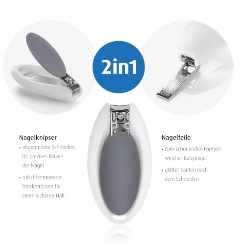 Reer BabyCare Nagelpflege-Set, Babynagelschere und Nagelknipser, weiß – Ansicht 6