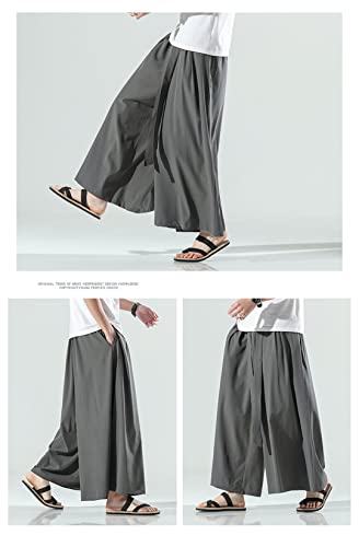 Trousers Japanese Leisure Kimono Causal Male Vintag Pants Harajuku Men Streetwear Fashion Wide Leg High Waist Straight Pants4