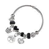 ZwaitL Elegante joyería de acero inoxidable con cuentas, accesorio de muñeca de moda para uso diario, joyería hipoalergénica con cuentas, talla única, como se describe