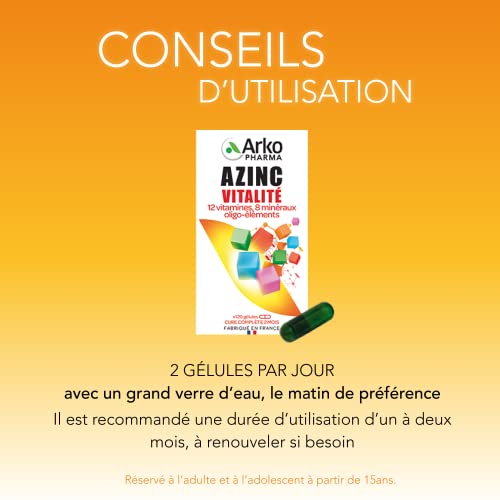 Azinc® Vitalité - Réduit la fatigue due au surmenage, soutient les performances intellectuelles, dès 15 ans - 120 gélules (L'emballage Peut Varier) – Image 5