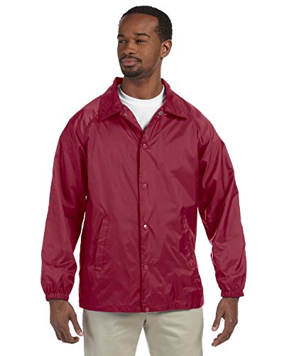 Harriton Men s Nylon Staff Jacket M775 -MAROON L