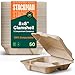 100% Compostable Clamshell Take Out Food Containers [8X8" 3-Compartment 50-Pack] Heavy-Duty Quality to go Containers, Natural Disposable Bagasse, Eco-Friendly Biodegradable Made of Sugar Cane Fibers