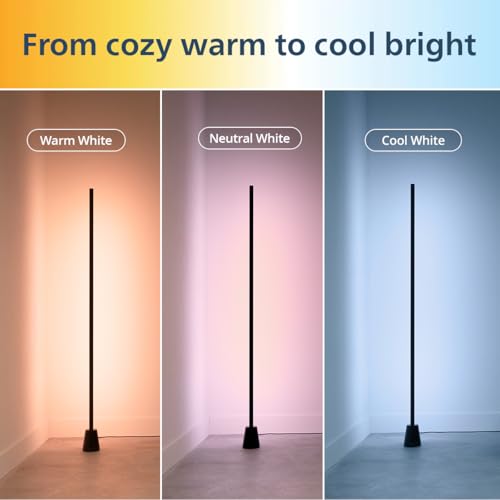 Image of Philips LightTheatre Wi-Fi Gradient Floor Lamp | RGBIC Multi-Color Display | Easy Setup | App & Voice Control | Compatible with Alexa, Google Home & HomeKit, LED