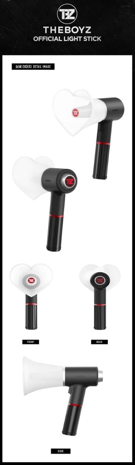 The Boyz Official Fan Light Stick (+ IDOLPARK Special Random Photocards Set), white / red