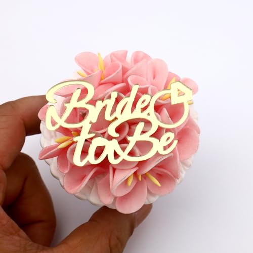 Decoración para cupcakes de compromiso Bride To Be en mesas dulces de bodas 6