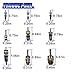 UHANBUT 134PCS R134a A/C Schrader Valve Core Kit, Assorted Automotive Tire Valve Stem Core Replacement, Universal Car Air Conditioning Refrigeration Repair Accessories