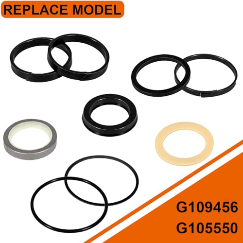 Image of G109456 G105550 Hydraulic Cylinder Seal Kit Fit for Case Backhoe Loader 350 580B 580C 580F 680C (Rod: 1.50 inch, Bore: 2.50 inch)