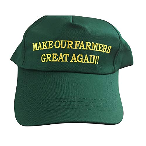 TrendyLuz Make Our Farmers Great Again Growing America Donald Trump MAGA Green Baseball Cap Hat TrendyLuz Make Our Farmers Great Again Growing America Donald Trump MAGA Green Baseball Cap Hat