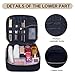 TANPADUAJI Double Layer Makeup Bag Portable Large Cosmetic Case Organizer with Adjustable Dividers Storage Travel Bag for Accessories Brushes Conditioner and Skin Care Products (Black)