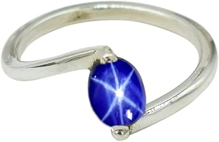 Lindy Star Ring, Lindy Star Silver Ring, Genuine Lindy Star Jewelry, Lindy Star Sapphire Ring, 925 Sterling Silver Ring