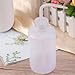 SHINEOFI 2pcs White 250ml Plastic Squeeze Wash Bottles with Angled Spout for Lab Cleaning and Plant Watering, Portable Small Liquid Dispensing Bottles for Industrial and Scientific Use