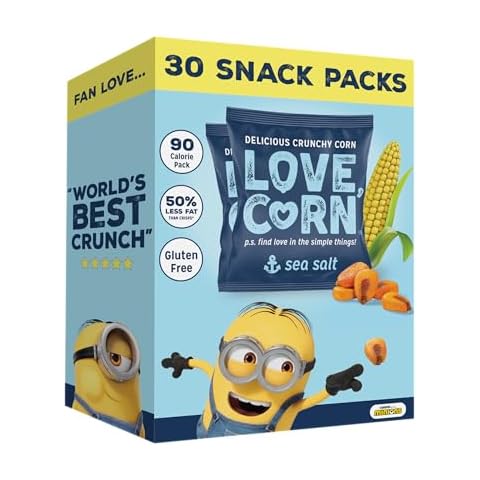 LOVE CORN Minions Crunchy Corn Snack 30 Bags Cover