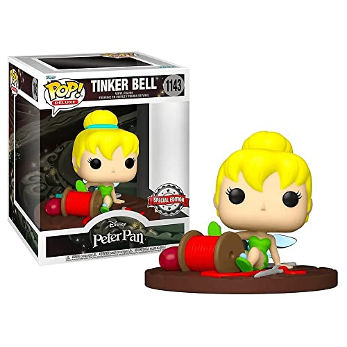 Sale Funko Peter Pan Pop! Deluxe Vinyl Figurine Tinker Bell On Spool 9 Cm