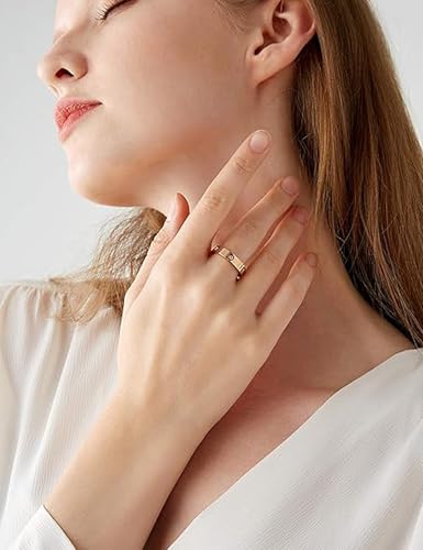 Love Friendship Ring 18K Stainless Steel Promise Ring Couple's Pair Ring2