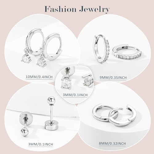 60% Off Turandoss 14K Gold Plated Hoop Earrings Set for Women