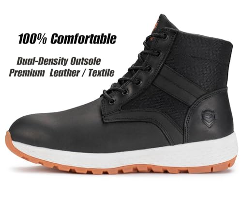 SUREWAY Men's Work Boot Soft Toe Ankle, Anti-Fatigue Lightweight work Boot/Shoes,Comfort Insole, Superior Oil/Slip Resistant,Men's Construction Industrial Safety Working Boots/Shoes2