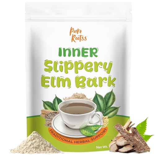 PureRootss Slippery Elm Bark Powder, 1 lb, Superior Inner Bark Source, Natural Herb for Soothing Throat & Coughing, Digestive & Gut Health, Non-GMO, Pet Friendly (Pack 1)