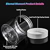 50 Pack 4 OZ Plastic Jars Round Clear Cosmetic Container with White Lids, Eternal Moment Slime Jars for Lotion, Cream, Ointments, Makeup, Eye shadow, Rhinestone, Samples, Pot, Travel Storage #1