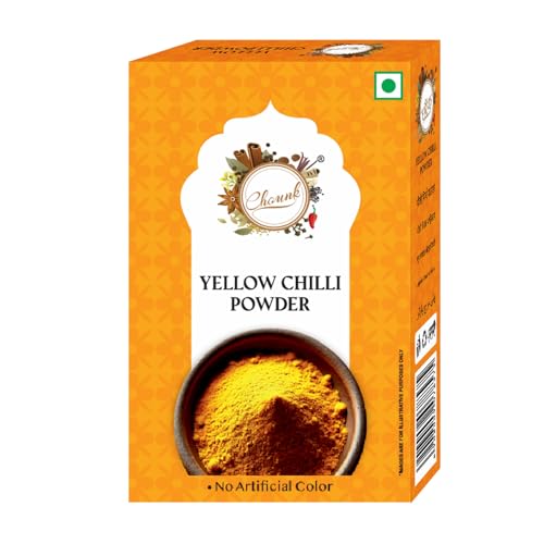Chounk Yellow Mirch Powder | Pure and Natural Peeli Mirchs Powder | Pili Mirch Masala with No Artificial Colors and No Preservatives Chilli Powder 100g