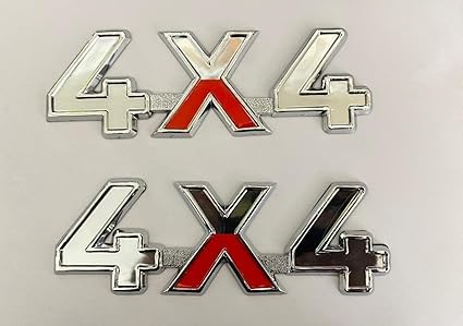 Image of Emblems for Car & Bike Metal Lo.go and Grill Me.tal Lo.go, Auto Accessories for Car Emblem 3D Badge Auto Racing Sport Sticker Grand Tourer Decal. (2PC 4X4 ABS Logo)