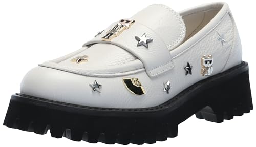 Image of Karl Lagerfeld Women's Gaston Lug Sole Loafer with Pin Embellishments