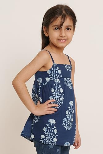 Image of COTLAND Fashions Jaipuri Cotton Printed Girl Strappy Top