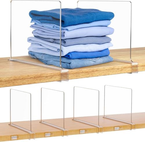 Abacafly Organizador de Acrilico de 6 Piezas,Divisória Transparente Ajustável para Organizador de Bolsa Feminina