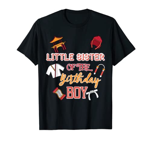Little Sister Of The Birthday Boy Taekwondo Matching Family T-Shirt