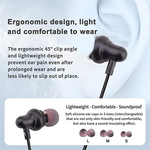 Amazon Brand - Eono Earphones USB C Earbuds In-Ear Headphones with Mic and Volume Control Subwoofer & Hi-Fi Earbuds Compatible with Samsung Galaxy S22 S21 S20 Xiaomi 12 11 Pro iPad Air 4