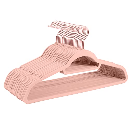 40% Off Discount MIZGI Premium Velvet Hangers - Pack of 50 - Blush Pink - Copper/Rose Gold Hooks - Non-Slip Suit Hangers, Clothes Hangers Bonus Accessory Bar for Suits, Pants, Dresses Super Big Clearance! MIZGI Premium Velvet Hangers - Pack of 50 - Blush Pink - Copper/Rose Gold Hooks - Non-Slip Suit Hangers, Clothes Hangers Bonus Accessory Bar for Suits, Pants, Dresses