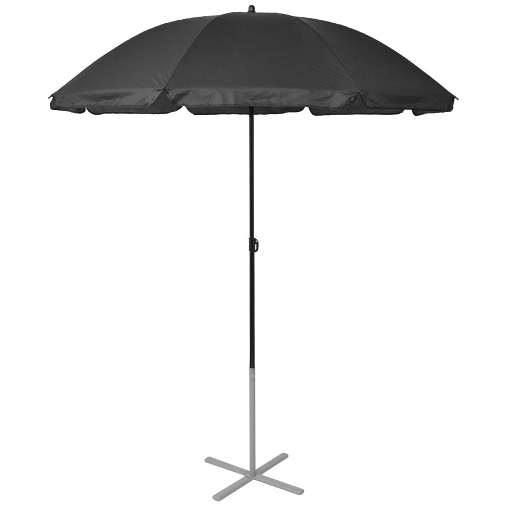 Leżak ogrodowy z parasolem, aluminiowy leżak regulowany, ergonomiczny, odporny na warunki atmosferyczne, z daszkiem przeciwsłonecznym, składany, na taras, balkon, basen