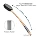 Amazerbath Lotion Applicator for Back, Feet, 4 Replaceable Pads with 1 Long Handled, Back Lotion Applicator for Elderly, Women, Apply Cream Medicine Skin Cream Moisturizer Sunscreen Tanner, Black