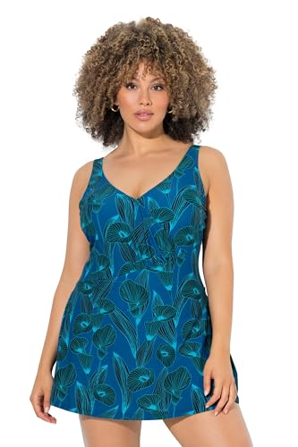 Robe de bain décolleté en V Ulla Popken, idéale pour vos journées farniente à la plage