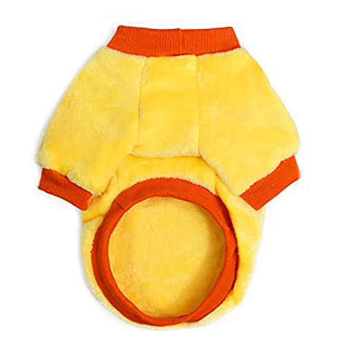 Dog Sweater Dog Clothes Fleece Dog Woolen Sweater Winter Warm Coat Fruit Pajamas Fleece Sweater for Small Dog Medium Dog Cat Yellow XXL - Image 3