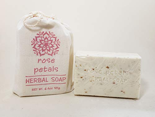Greenwich Bay Trading Company Herbal Collection – 6.4oz Soap in Cloth Sack – Rose Petals