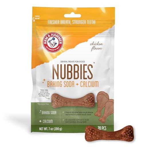 Arm & Hammer Nubbies Dental Treats, Chicken Flavor, 20 Count Bag